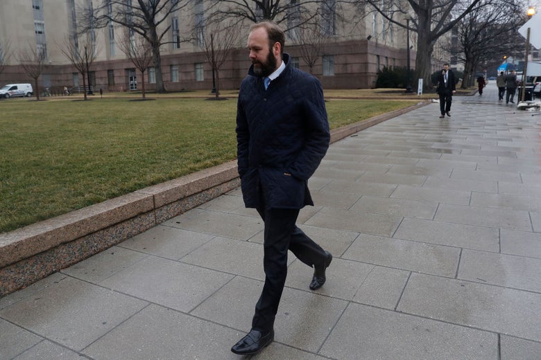 Trump campaign staffer Rick Gates in Washington D.C. on Feb. 7.